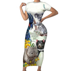 National Threatened Species Day Australia Short Sleeve Bodycon Dress Aussie Animals Save Our Species - Aussie Hoodie