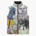 National Threatened Species Day Australia Sleeveless Puffer Jacket Aussie Animals Save Our Species - Aussie Hoodie