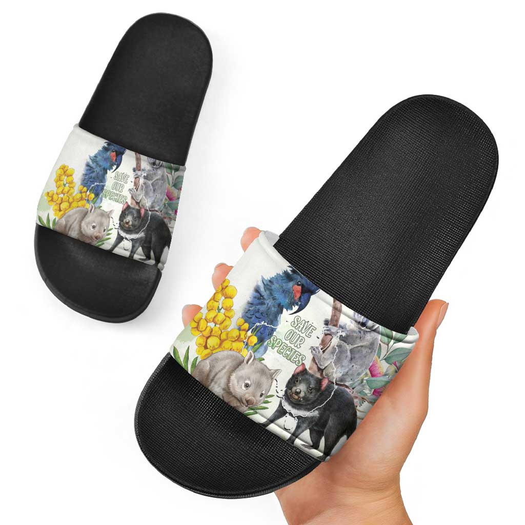 National Threatened Species Day Australia Slide Sandals Aussie Animals Save Our Species - Aussie Hoodie