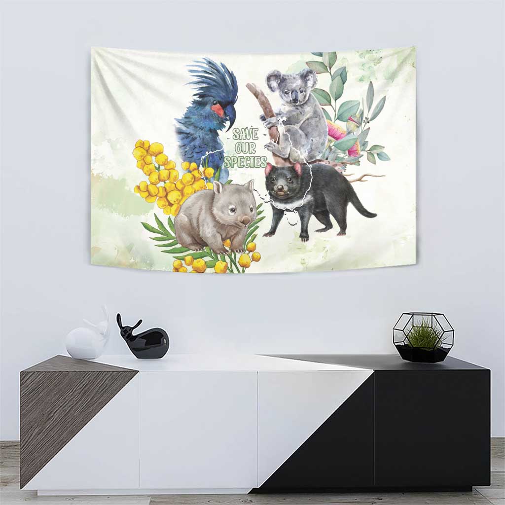 National Threatened Species Day Australia Tapestry Aussie Animals Save Our Species - Aussie Hoodie