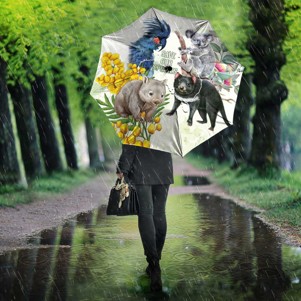 National Threatened Species Day Australia Umbrella Aussie Animals Save Our Species - Aussie Hoodie