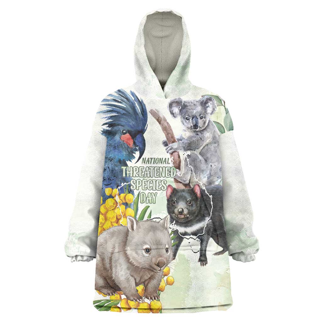 National Threatened Species Day Australia Wearable Blanket Hoodie Aussie Animals Save Our Species - Aussie Hoodie