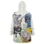 National Threatened Species Day Australia Wearable Blanket Hoodie Aussie Animals Save Our Species - Aussie Hoodie