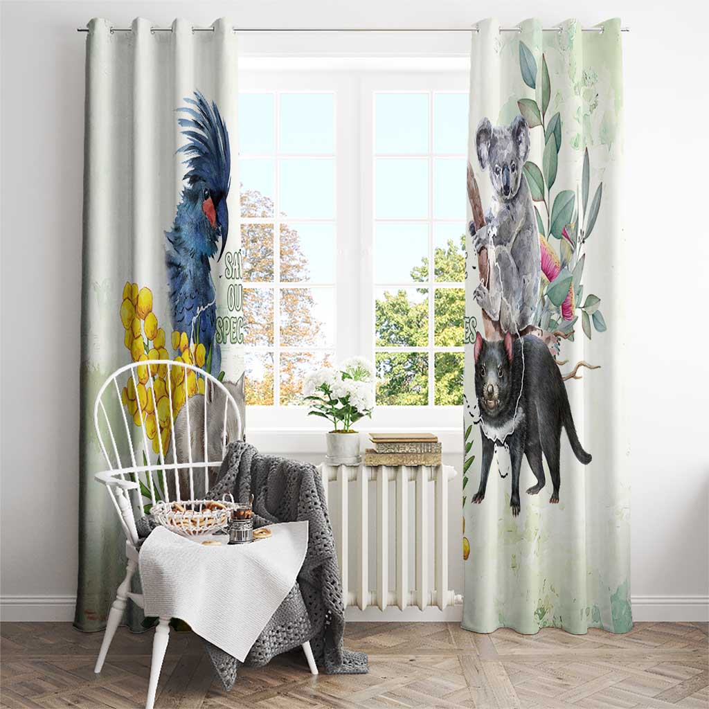 National Threatened Species Day Australia Window Curtain Aussie Animals Save Our Species - Aussie Hoodie