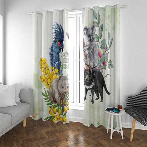 National Threatened Species Day Australia Window Curtain Aussie Animals Save Our Species - Aussie Hoodie