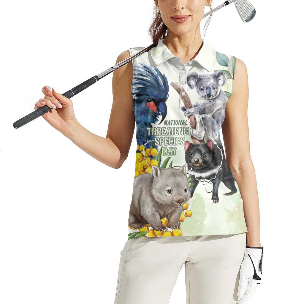 National Threatened Species Day Australia Women Sleeveless Polo Shirt Aussie Animals Save Our Species - Aussie Hoodie