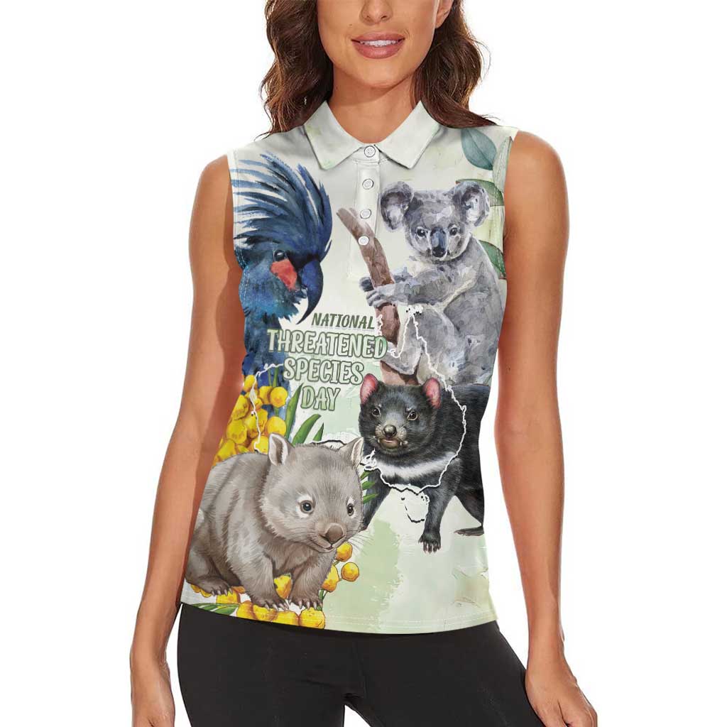 National Threatened Species Day Australia Women Sleeveless Polo Shirt Aussie Animals Save Our Species - Aussie Hoodie