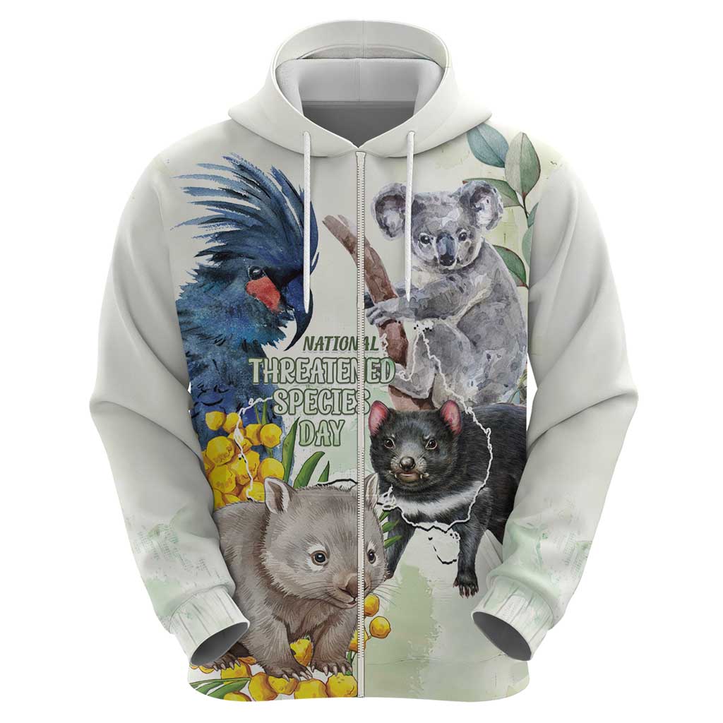 National Threatened Species Day Australia Zip Hoodie Aussie Animals Save Our Species - Aussie Hoodie