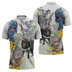 National Threatened Species Day Australia Zipper Polo Shirt Aussie Animals Save Our Species - Aussie Hoodie