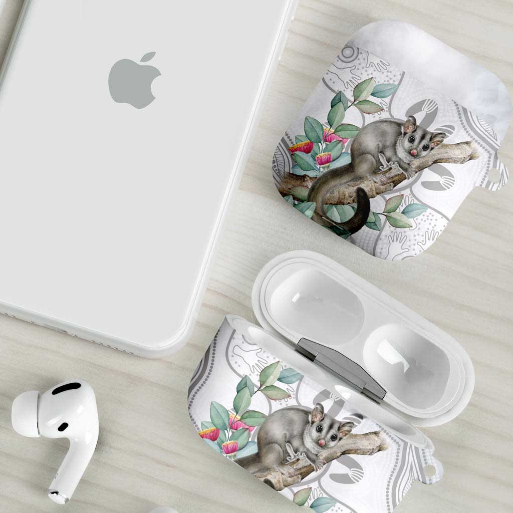 Australia Opossum AirPods Case Aboriginal Art Gumtree Blossoms Grunge - Aussie Hoodie