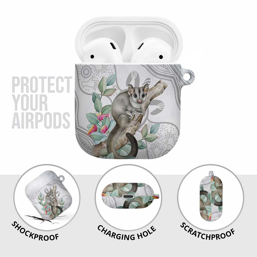 Australia Opossum AirPods Case Aboriginal Art Gumtree Blossoms Grunge - Aussie Hoodie