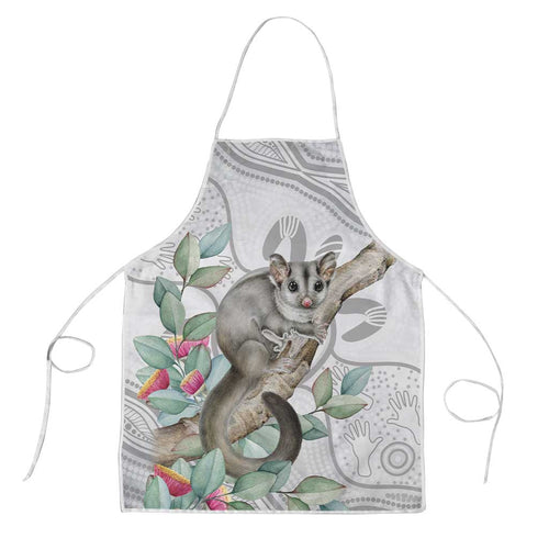 Australia Opossum Apron Aboriginal Art Gumtree Blossoms Grunge - Aussie Hoodie