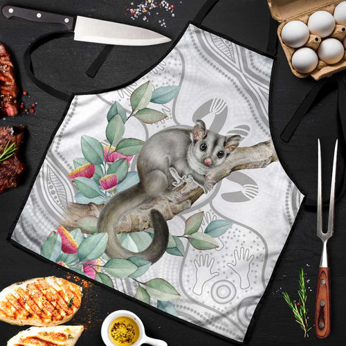 Australia Opossum Apron Aboriginal Art Gumtree Blossoms Grunge - Aussie Hoodie