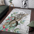 Australia Opossum Area Rug Aboriginal Art Gumtree Blossoms Grunge - Aussie Hoodie