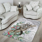 Australia Opossum Area Rug Aboriginal Art Gumtree Blossoms Grunge - Aussie Hoodie