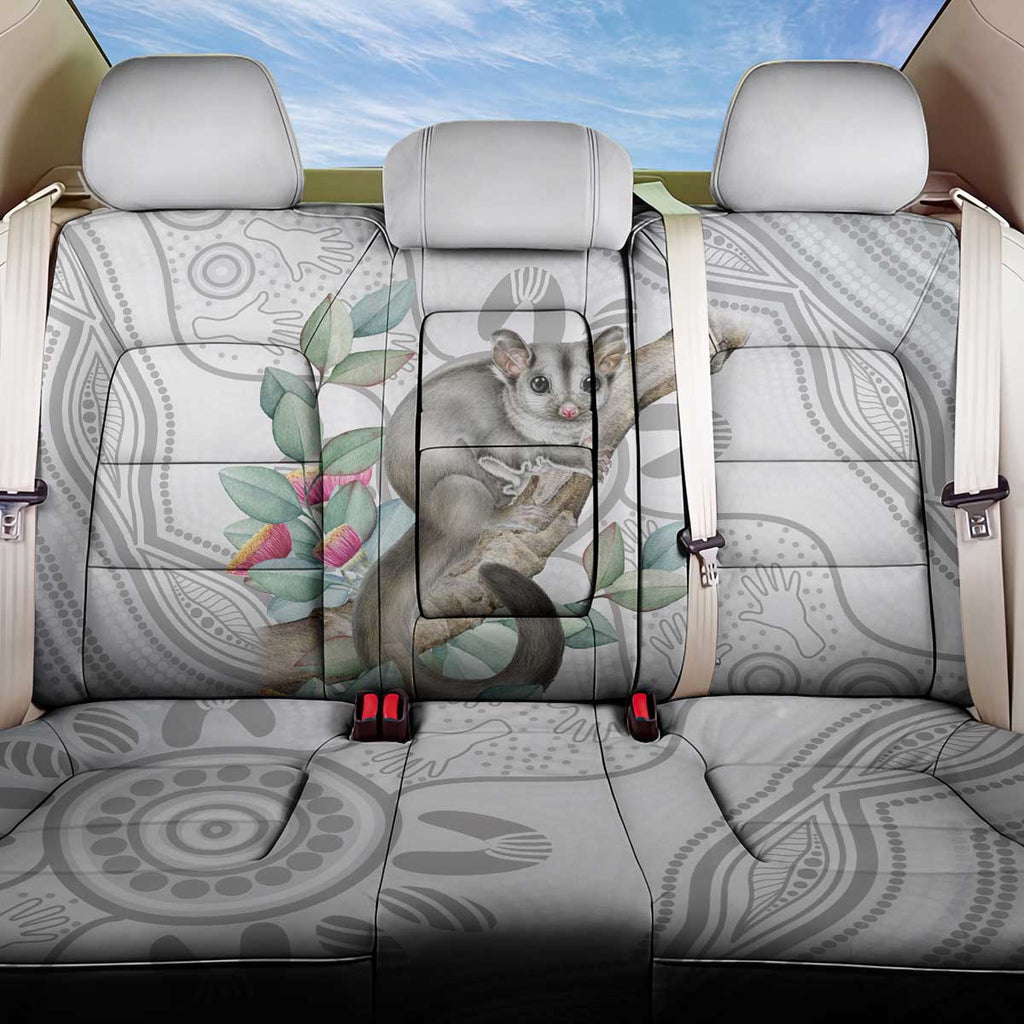 Australia Opossum Back Car Seat Cover Aboriginal Art Gumtree Blossoms Grunge - Aussie Hoodie