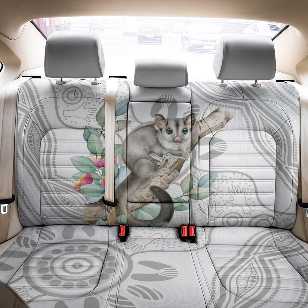 Australia Opossum Back Car Seat Cover Aboriginal Art Gumtree Blossoms Grunge - Aussie Hoodie
