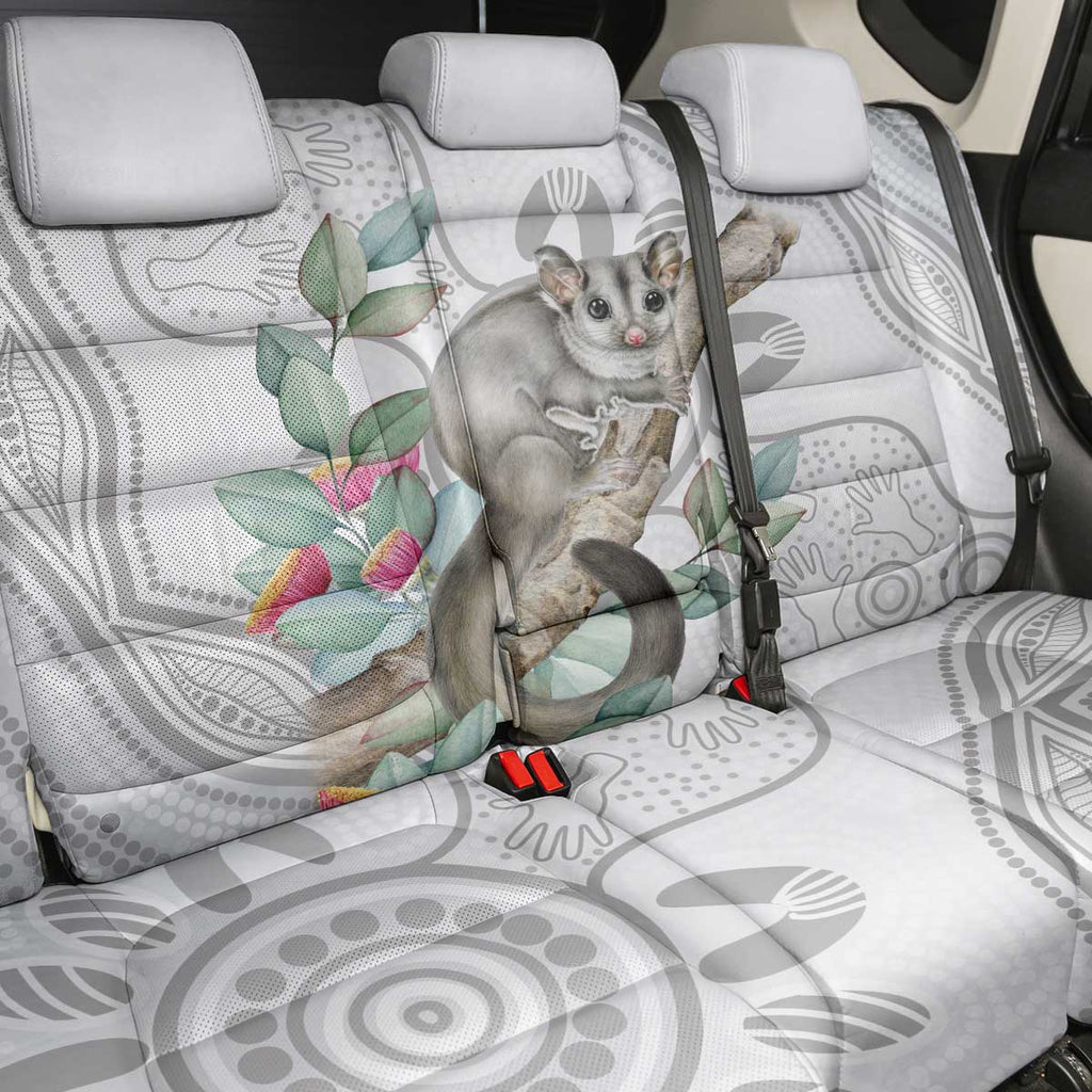 Australia Opossum Back Car Seat Cover Aboriginal Art Gumtree Blossoms Grunge - Aussie Hoodie