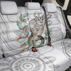Australia Opossum Back Car Seat Cover Aboriginal Art Gumtree Blossoms Grunge - Aussie Hoodie
