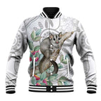 Australia Opossum Baseball Jacket Aboriginal Art Gumtree Blossoms Grunge - Aussie Hoodie