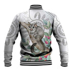 Australia Opossum Baseball Jacket Aboriginal Art Gumtree Blossoms Grunge - Aussie Hoodie
