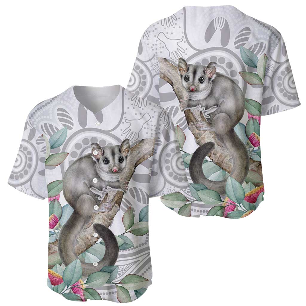 Australia Opossum Baseball Jersey Aboriginal Art Gumtree Blossoms Grunge - Aussie Hoodie