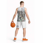 Australia Opossum Basketball Jersey Aboriginal Art Gumtree Blossoms Grunge - Aussie Hoodie