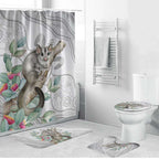 Australia Opossum Bathroom Set Aboriginal Art Gumtree Blossoms Grunge - Aussie Hoodie