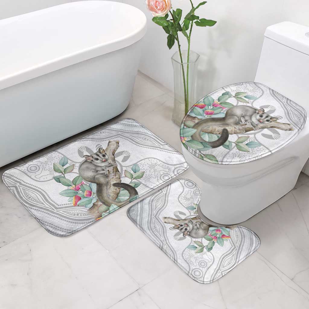 Australia Opossum Bathroom Set Aboriginal Art Gumtree Blossoms Grunge - Aussie Hoodie