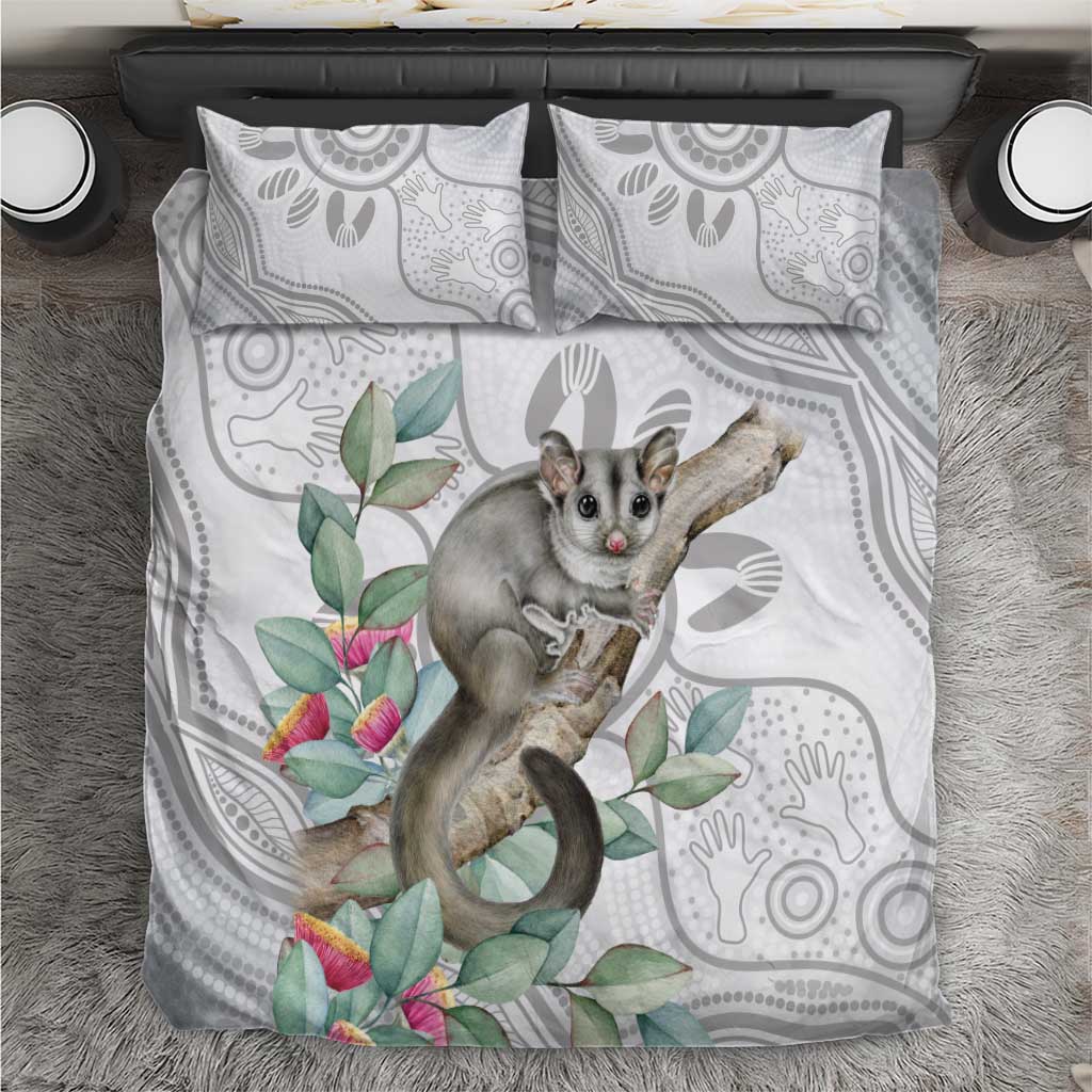 Australia Opossum Bedding Set Aboriginal Art Gumtree Blossoms Grunge - Aussie Hoodie