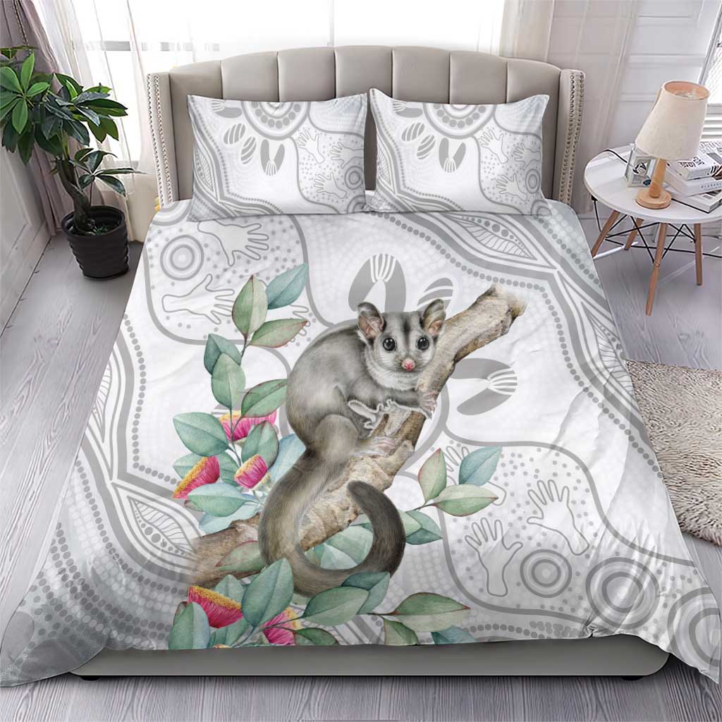 Australia Opossum Bedding Set Aboriginal Art Gumtree Blossoms Grunge - Aussie Hoodie