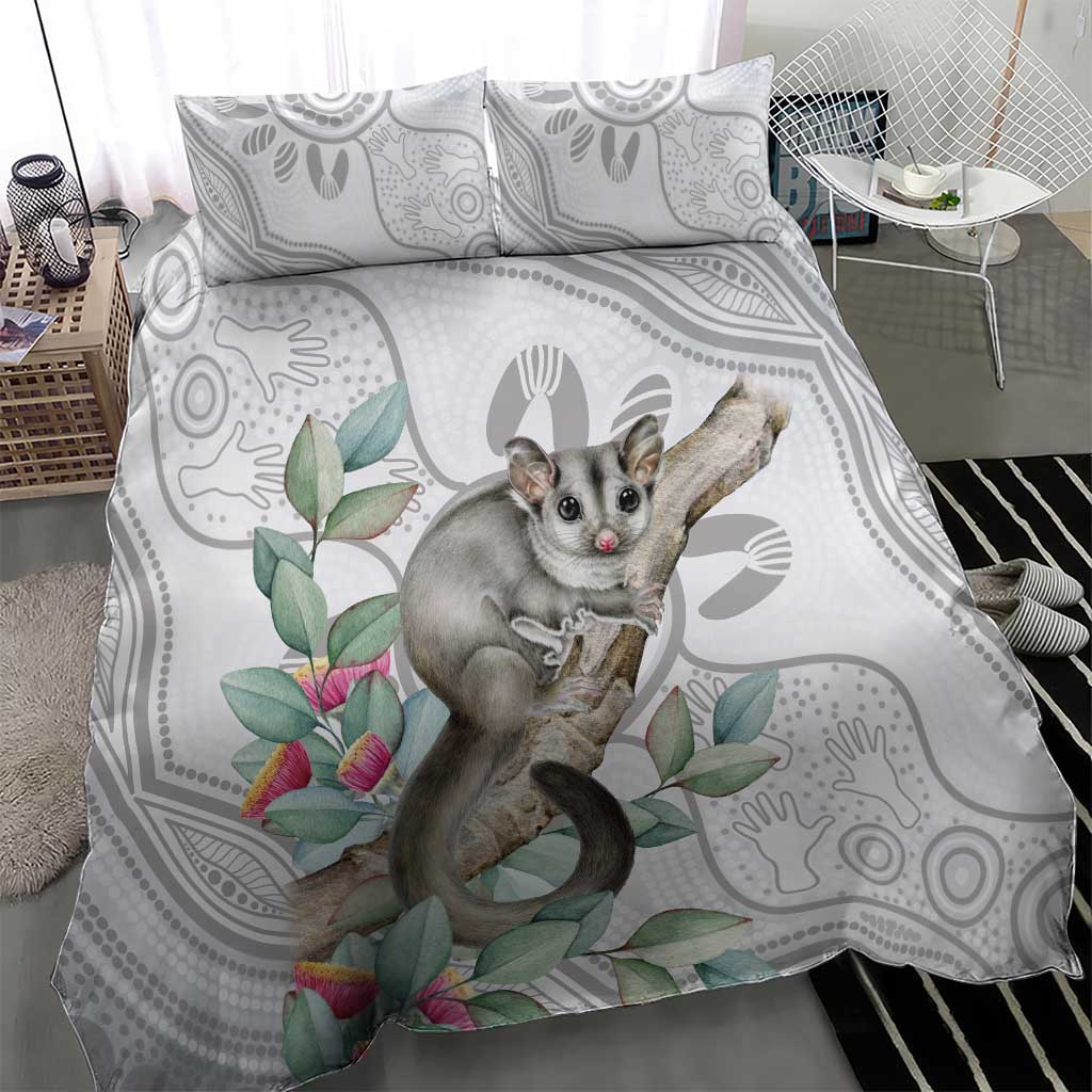 Australia Opossum Bedding Set Aboriginal Art Gumtree Blossoms Grunge - Aussie Hoodie