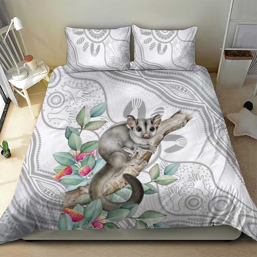 Australia Opossum Bedding Set Aboriginal Art Gumtree Blossoms Grunge - Aussie Hoodie