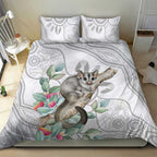 Australia Opossum Bedding Set Aboriginal Art Gumtree Blossoms Grunge - Aussie Hoodie