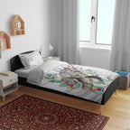 Australia Opossum Bedding Set Aboriginal Art Gumtree Blossoms Grunge - Aussie Hoodie