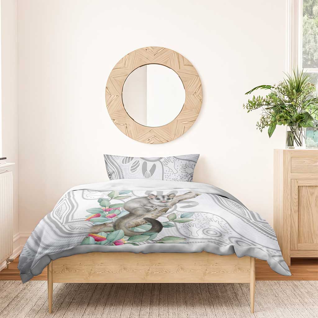 Australia Opossum Bedding Set Aboriginal Art Gumtree Blossoms Grunge - Aussie Hoodie