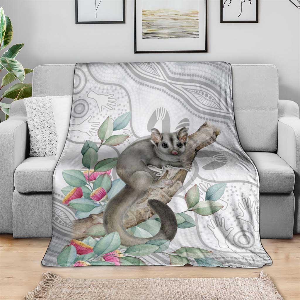 Australia Opossum Blanket Aboriginal Art Gumtree Blossoms Grunge - Aussie Hoodie