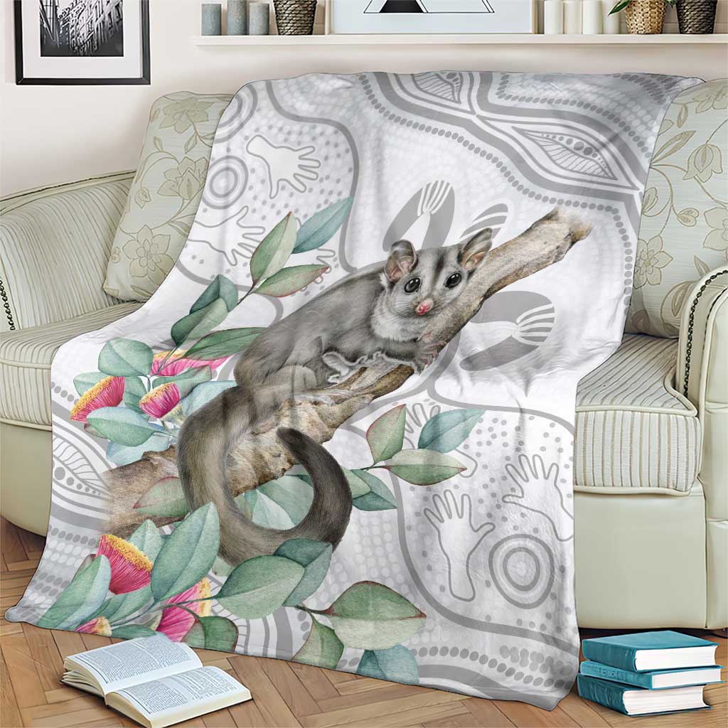 Australia Opossum Blanket Aboriginal Art Gumtree Blossoms Grunge - Aussie Hoodie