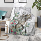 Australia Opossum Blanket Aboriginal Art Gumtree Blossoms Grunge - Aussie Hoodie
