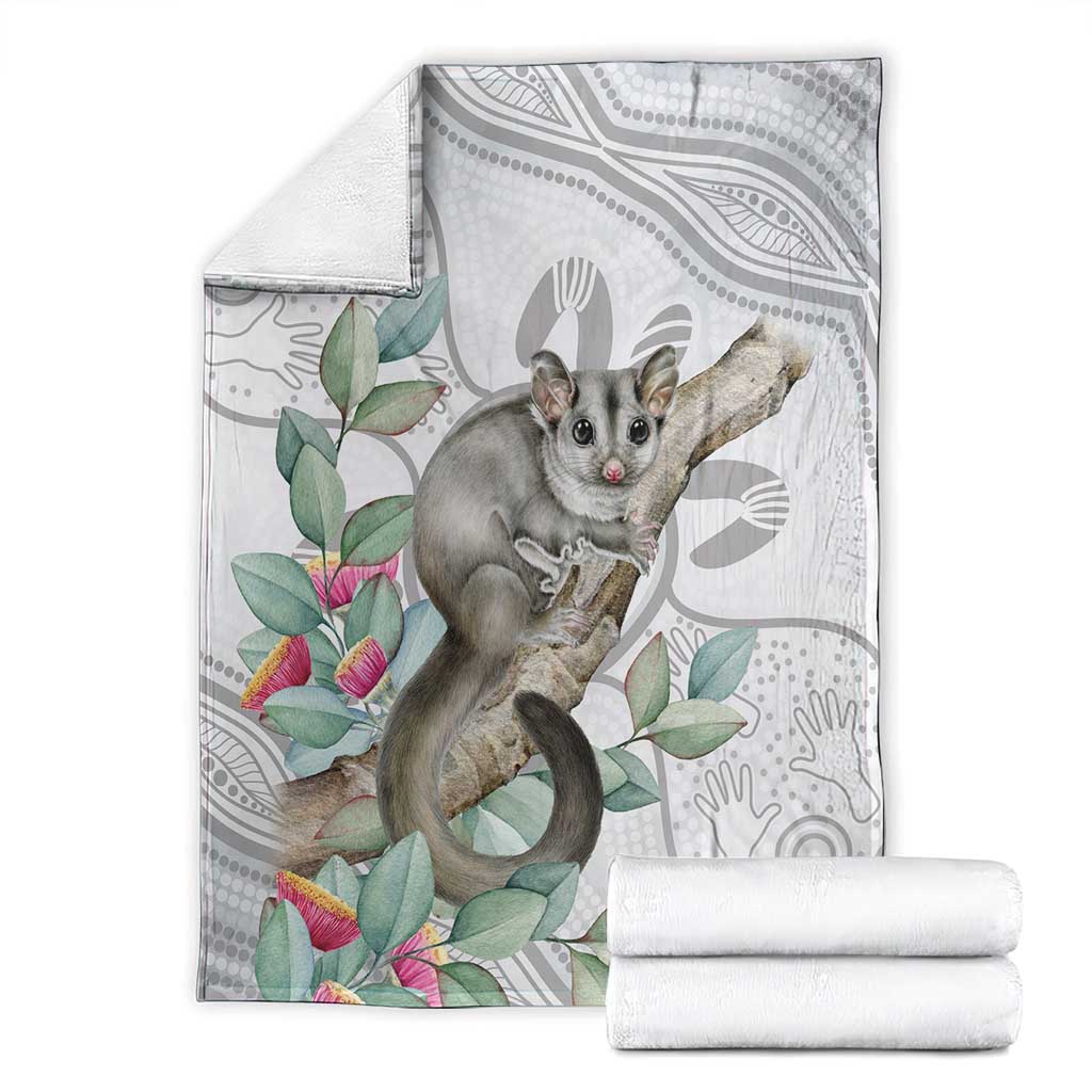 Australia Opossum Blanket Aboriginal Art Gumtree Blossoms Grunge - Aussie Hoodie