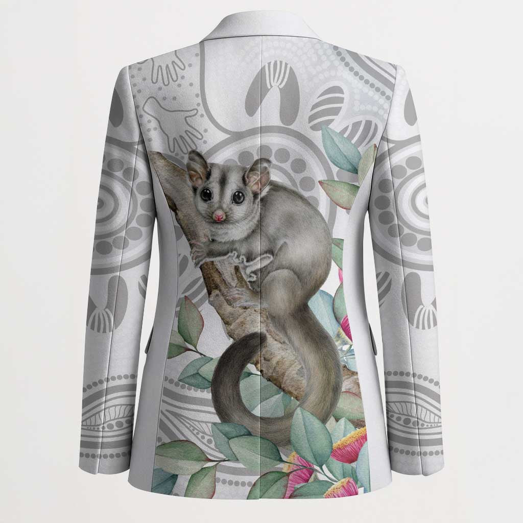 Australia Opossum Blazer Aboriginal Art Gumtree Blossoms Grunge - Aussie Hoodie