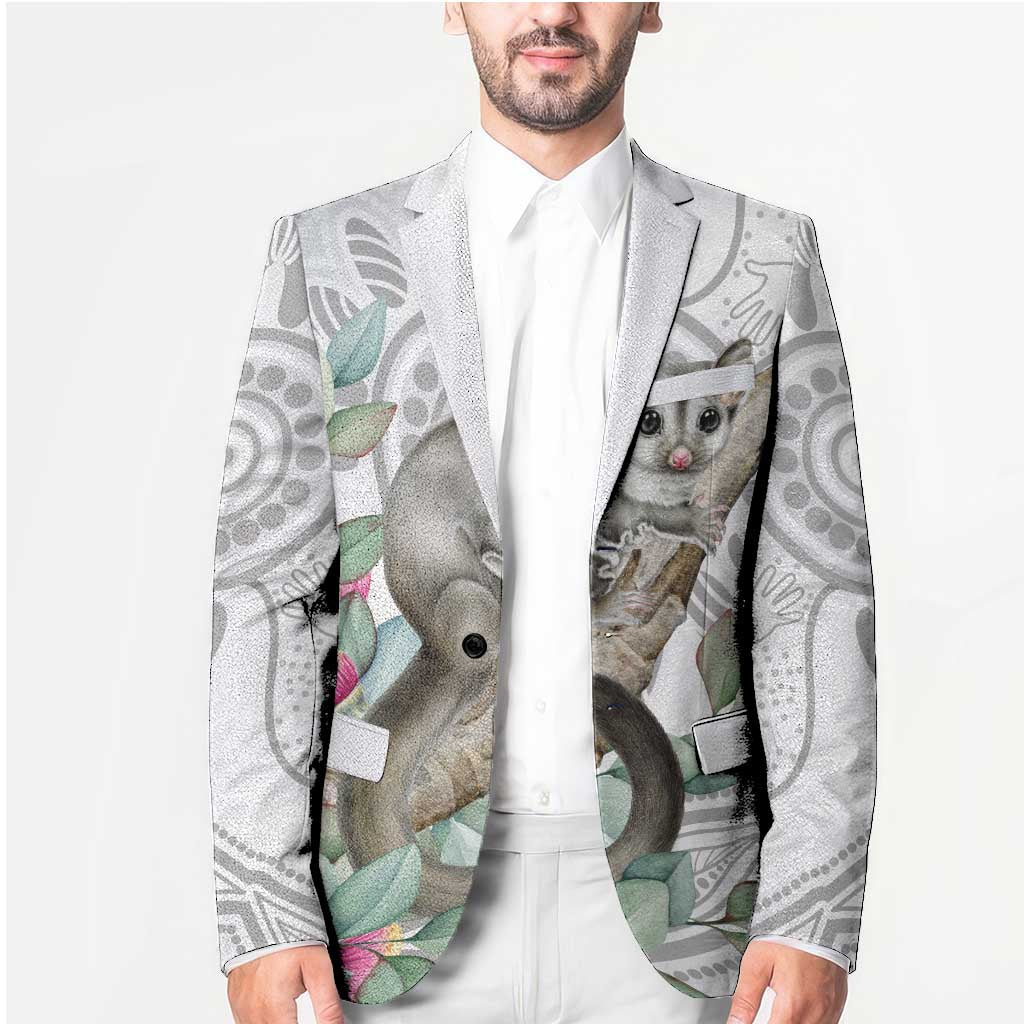 Australia Opossum Blazer Aboriginal Art Gumtree Blossoms Grunge - Aussie Hoodie