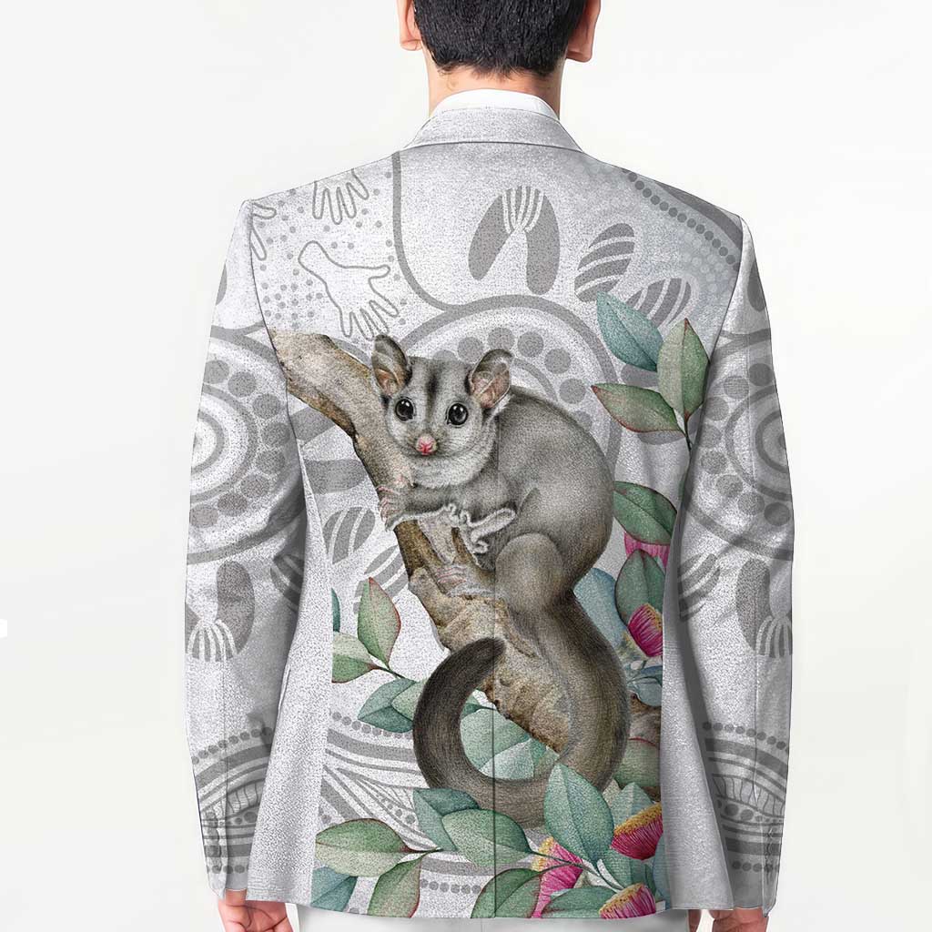 Australia Opossum Blazer Aboriginal Art Gumtree Blossoms Grunge - Aussie Hoodie