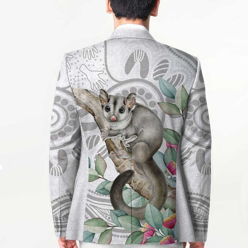 Australia Opossum Blazer Aboriginal Art Gumtree Blossoms Grunge - Aussie Hoodie