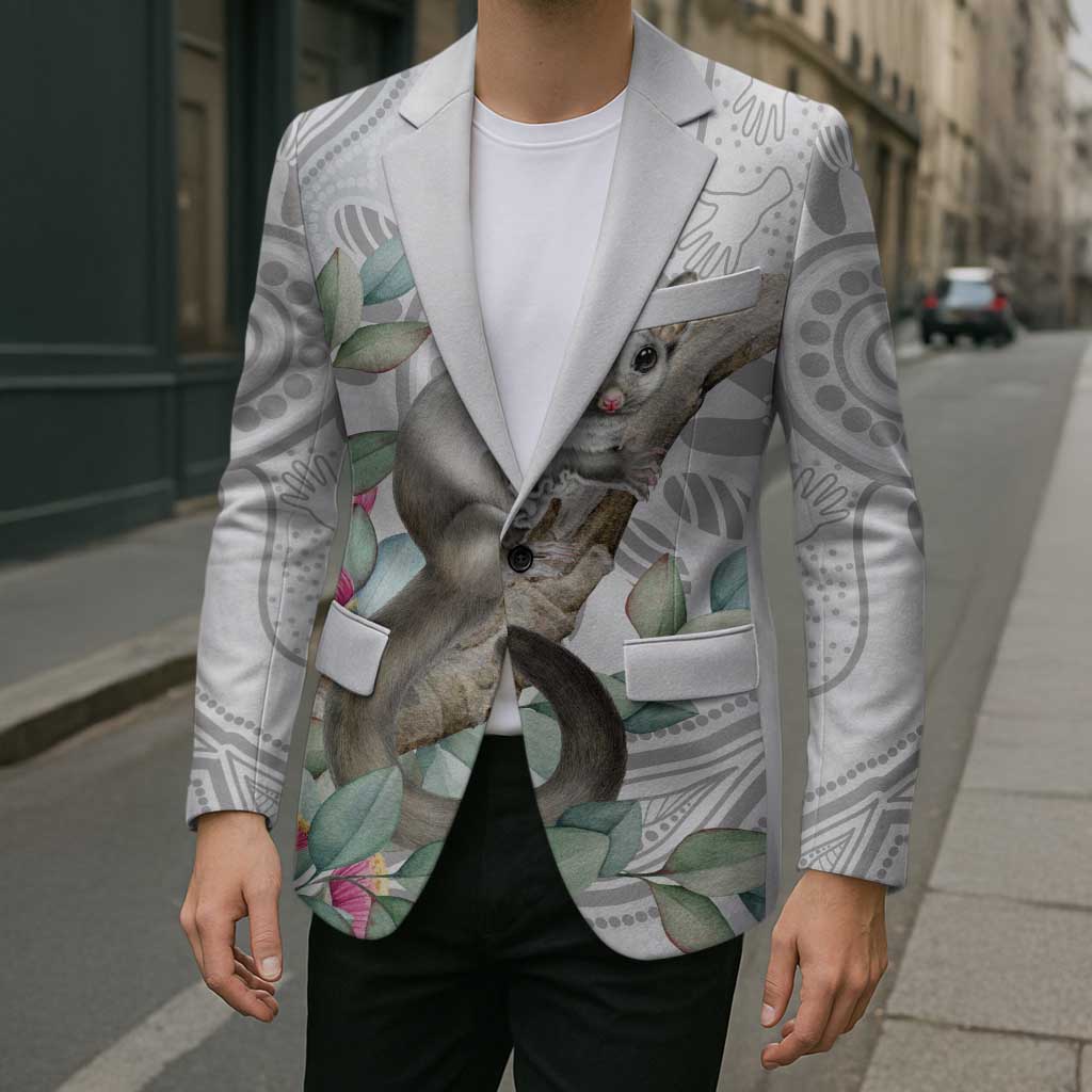 Australia Opossum Blazer Aboriginal Art Gumtree Blossoms Grunge - Aussie Hoodie