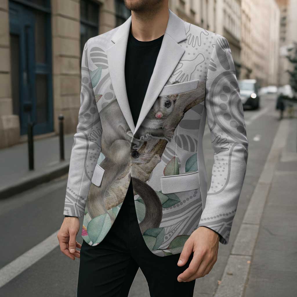 Australia Opossum Blazer Aboriginal Art Gumtree Blossoms Grunge - Aussie Hoodie