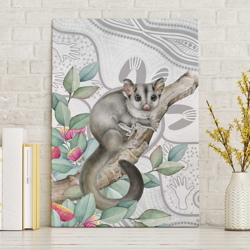 Australia Opossum Canvas Wall Art Aboriginal Art Gumtree Blossoms Grunge - Aussie Hoodie