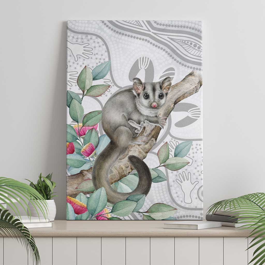 Australia Opossum Canvas Wall Art Aboriginal Art Gumtree Blossoms Grunge - Aussie Hoodie