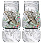 Australia Opossum Car Mats Aboriginal Art Gumtree Blossoms Grunge - Aussie Hoodie
