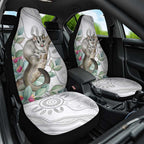 Australia Opossum Car Seat Cover Aboriginal Art Gumtree Blossoms Grunge - Aussie Hoodie
